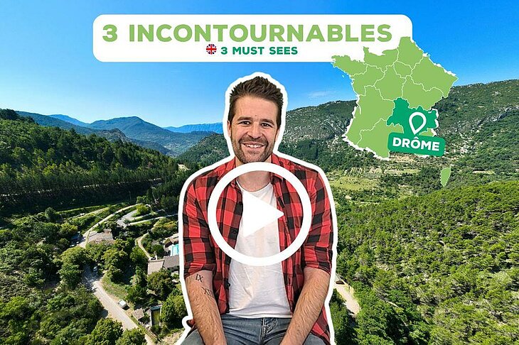 Bastien présente en vidéo les incontournables à découvrir autour de Buis-les-Baronnies depuis son camping Sites et Paysages L’Orée de Provence