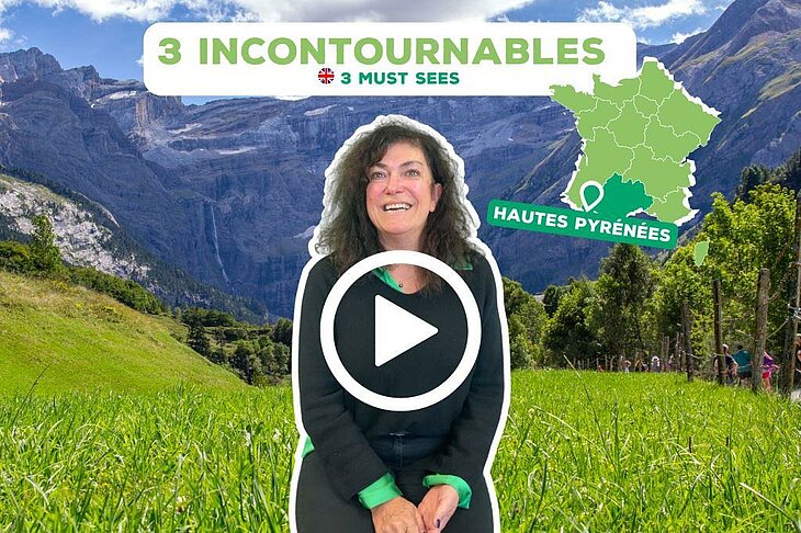 Vignette vidéo de Chantal, propriétaire du camping Pyrénévasion à Sazos, présentant ses coups de cœur d’activité Sazos à découvrir autour du camping dans les Hautes-Pyrénées.