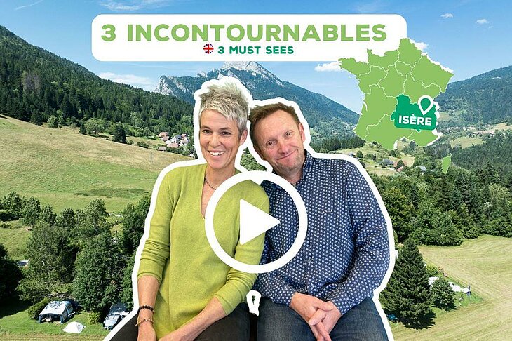Miniature de la vidéo où Céline et Brice, propriétaires du Camping De Martinière à Saint Pierre de Chartreuse, partagent leurs 3 incontournables à découvrir dans la région.