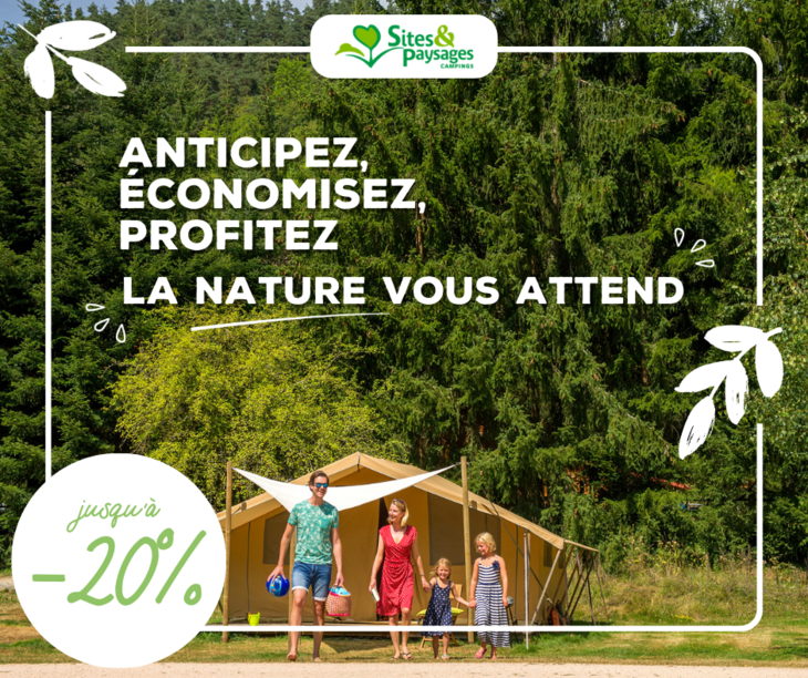 offre spéciale early booking pour des vacances en emplacement camping