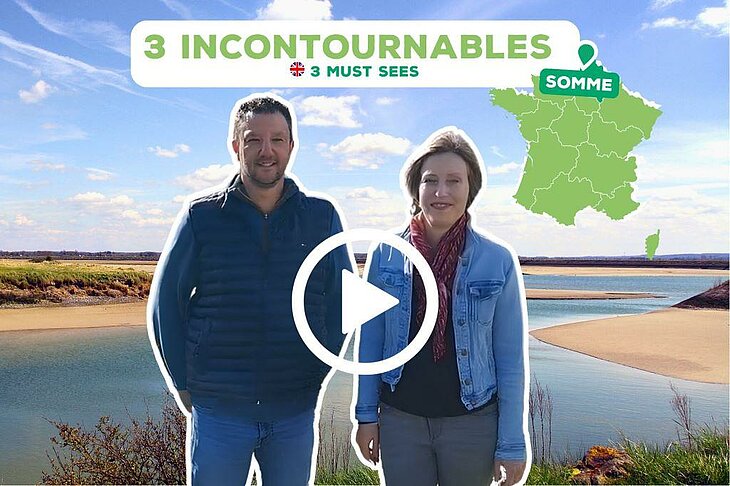 Jannick et Laurent, propriétaires du camping de la Baie près de la Pointe du Hourdel, présentent en vidéo trois sites incontournables à découvrir dans la région de la Baie de Somme.